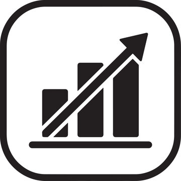 Business growth chart analytics financial progress vector icon