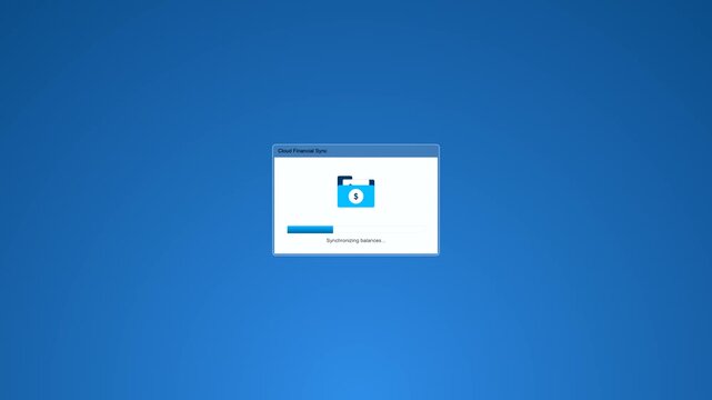 Software installation progress bar on computer screen