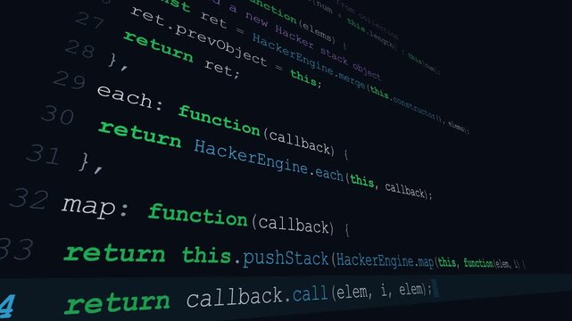Source Code Syntax Highlighting Scrolling in Dark Terminal IDE Editor for Software Engineering and Cyber Security Education