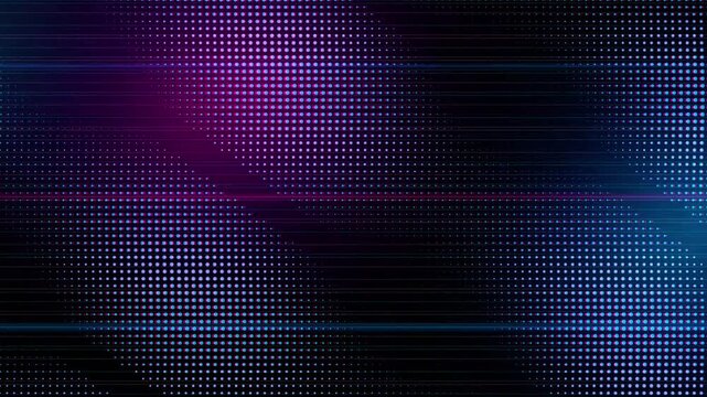 Dark digital halftone dot texture with subtle chromatic aberration lines and a deep blue tone creating a mysterious and glitchy retro aesthetic for high quality multimedia and web design projects