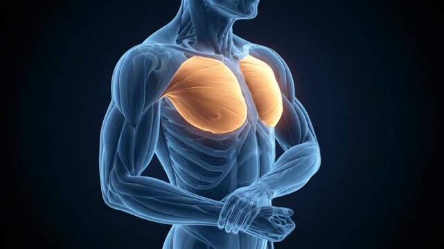3d medical pectoralis major human muscle anatomy visual