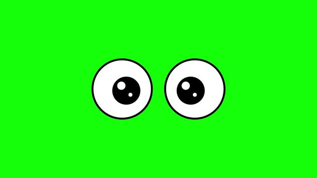 cartoon eyeballs blinking with funny expression
