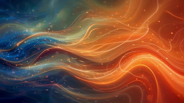 Slow pan across a vibrant color gradient background transitioning from deep blue to bright orange, creating a dynamic visual experience that captivates the viewer