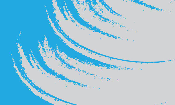Dynamic composition featuring curved blue strokes creating artistic motion and rhythm.
