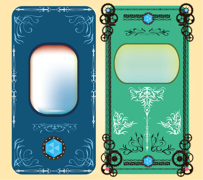 Vintage Steampunk Ornamental Frames and Decorative Stickers Collection