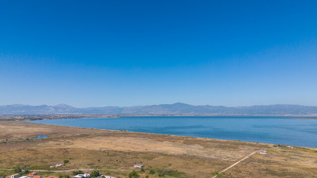 aerial view of porto lagos sea xanthi  greece