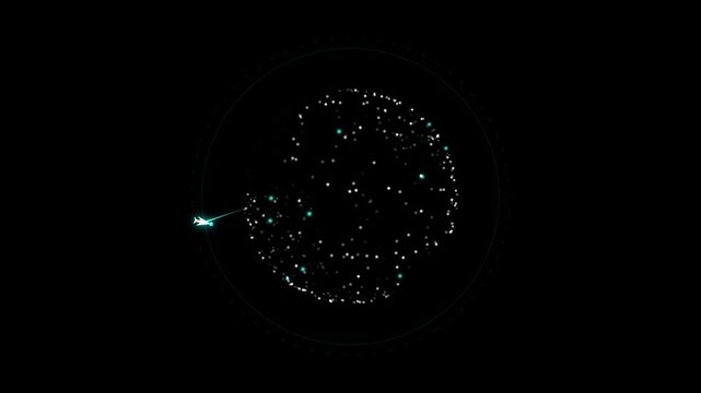 Digital globe representation with glowing light particles
