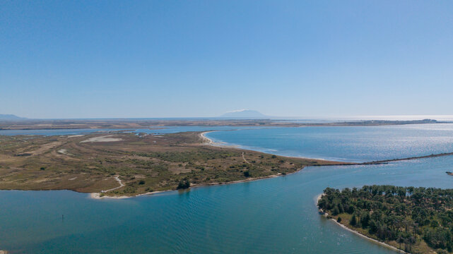 aerial view of porto lagos sea xanthi  greece