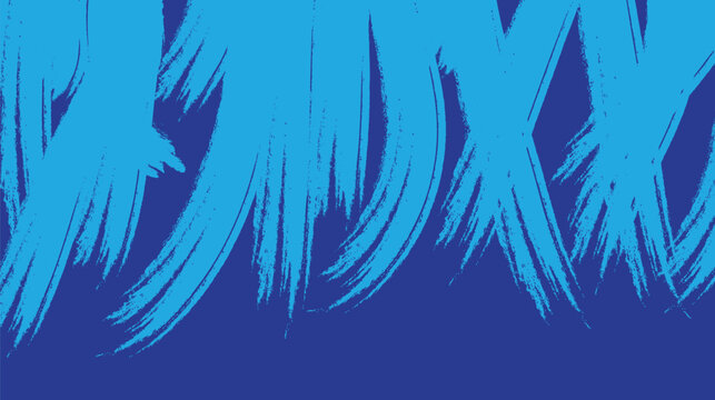 Artistic background of sweeping blue strokes evoking rhythm and expressive movement.
