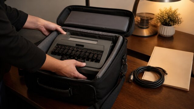 Court Reporter Stenography - Secure Judicial Reporting Equipment Packout