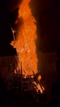 Close-Up of Single Flame Burning