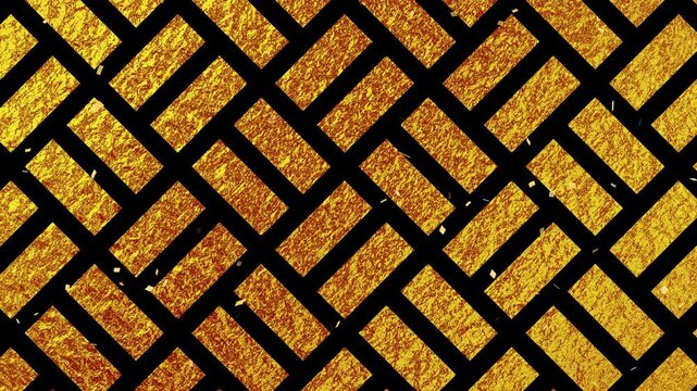 confetti gold fall pattern02 ninoji pattern big loop （black gold background）01