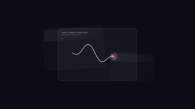 Transparent verification window displaying secure hash code