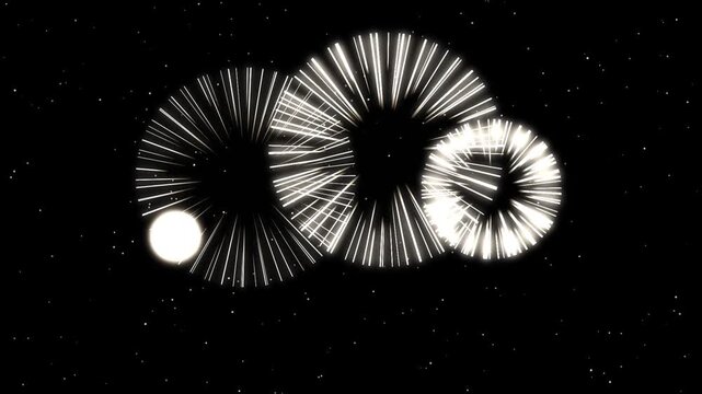 A bright, glowing star shining in the deep darkness of outer space, surrounded by a vast field of distant, faint stars in the night sky