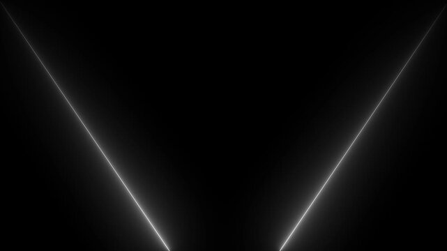 Symmetrical Glowing Light Lines V Shape Tunnel Motion Background,