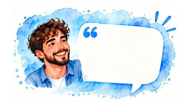 Digital Watercolor Customer Testimonial and Review Banners Featuring Diverse People, Quote Bubbles, Feedback and Rating Elements with Copy Space, Testimonial illustration concept in white background