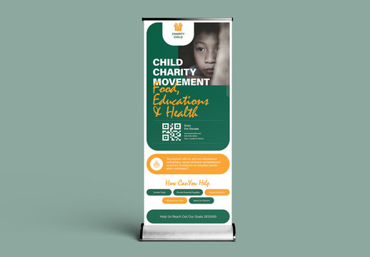 Charity Rollup Banner Template