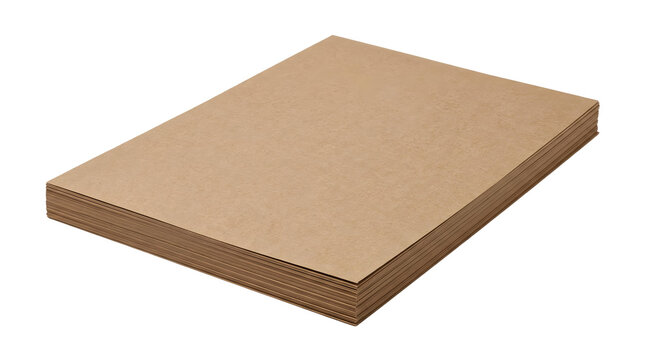 Flat Packed Brown Cardboard Sheet Material.