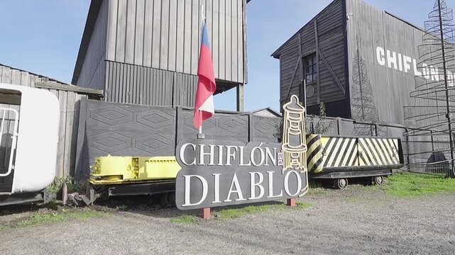 Chiflon del Diablo historic mining site in Chile
