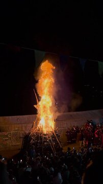 Close-Up of Single Flame Burning