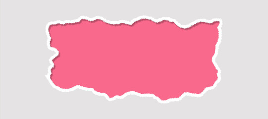Obraz premium Abstract pink background with irregular edges and a light gray border