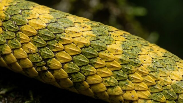 Extreme Macro Texture of Eyelash Pit Viper Keeled Scales