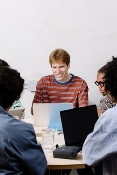 Young entrepreneur enjoying a productive meeting