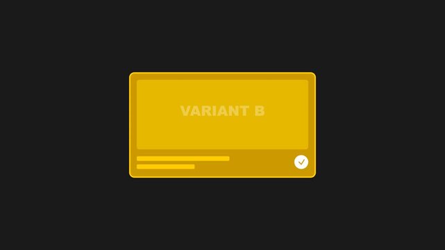 Video Thumbnail Split Test Optimizer with Golden Winner Ribbon Frame 4K Loop
