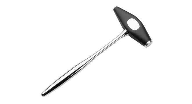 Medical reflex hammer isolated on transparent background for