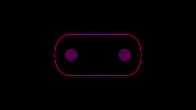 Abstract cellular mitosis animation with glowing biological structures
