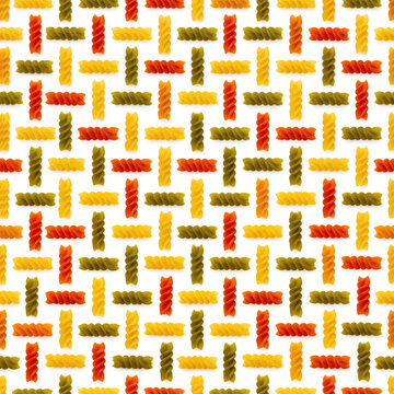 Appetizing pasta pattern provides colorful food delight