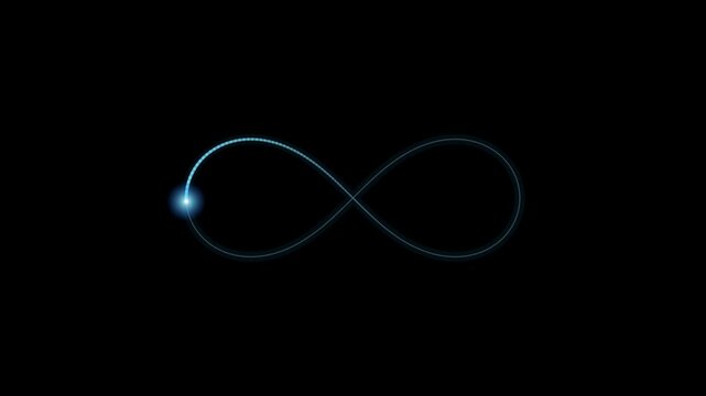 Abstract hypnotic infinity line art animation with flowing motion