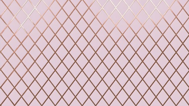 Rose gold metallic diamond lattice mesh on blush pink background