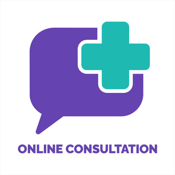 Medical chat consultation icon