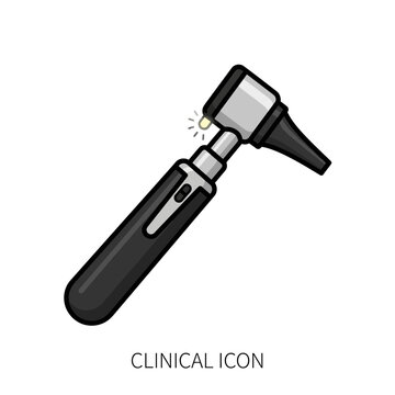 Otoscope Instrument for Ear Examination Vector Illustration