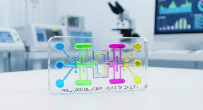 Point-of-Care Microfluidic Chip on Laboratory Desk