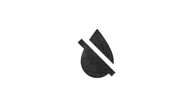 Water Shortage Icon Motion Graphic Animation on White Background