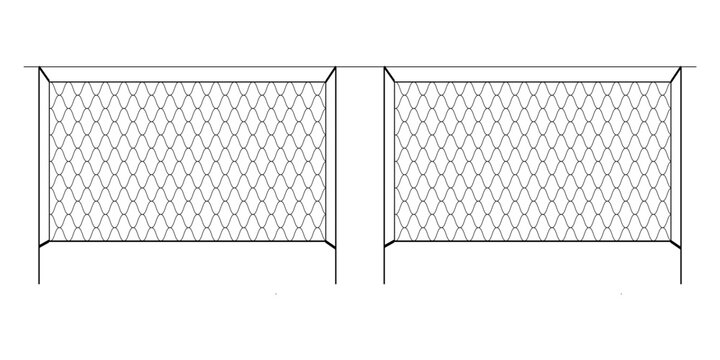 Metal chain link fence, segment of rabitz grid isolated on white background. Vector realistic illustration of steel wire mesh, security barrier for prison, military chainlink boundary