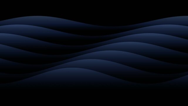 Dark blue wave abstract background motion graphic video loop
