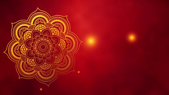Diwalis background with copy space for text or logo. Celebrated in India. Deepavali 4K loop animation.