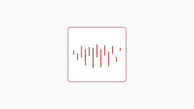 Account locked warning with voice recognition audio waveform bars
