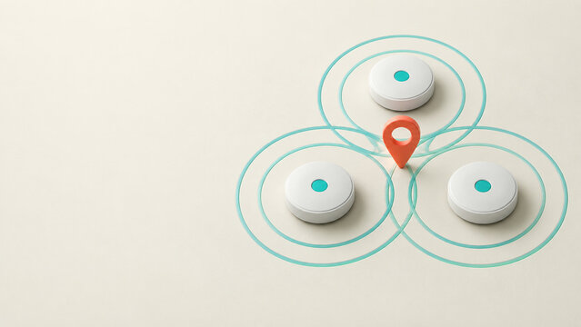Round beacons and overlapping rings as a spatial sensing concept