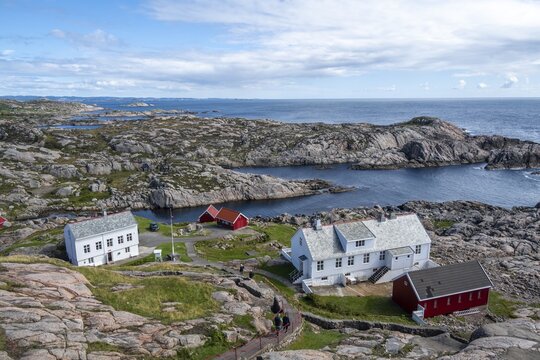 Houses of the Lindesnes lighthouse, Lindesnes, Norway
