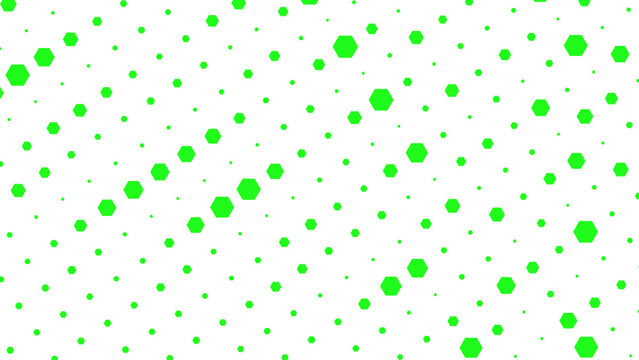 Bright neon green hexagon pattern geometric shape repeat for futuristic digital and modern graphic design