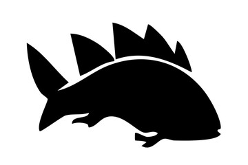 Black silhouette of a dinosaur stegosaurus on white background isolated on white background, Vector © Faiza Siddique Omi