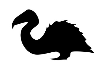 Black silhouette of a dodo bird isolated on white background isolated on white background, Vector © Faiza Siddique Omi