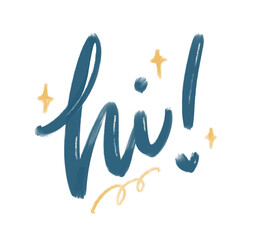 Hi handwriting transparent png greeting © greiroom