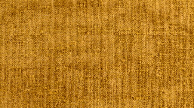 Yellow Fabric Texture Background with Coarse Woven Pattern