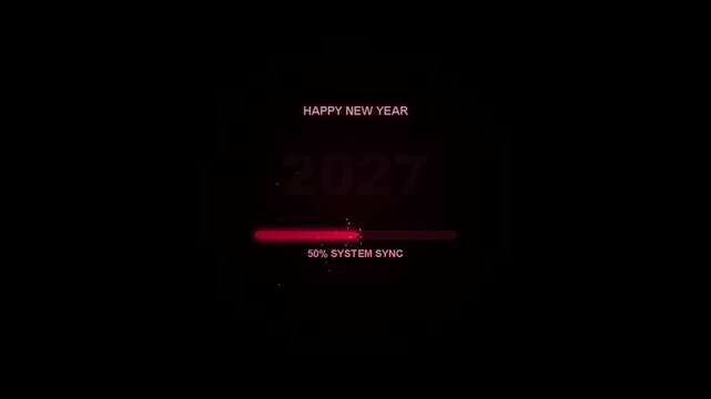 Happy new year 2026 digital loading screen