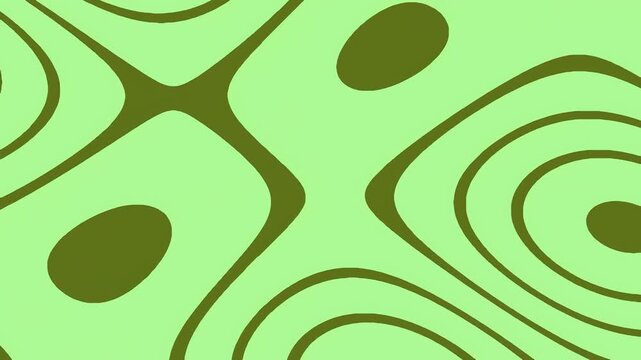 Green abstract wavy lines forming a seamless organic pattern